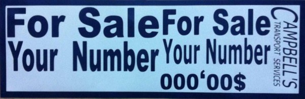 Vinyl - For Sale Signage Ute Set A
