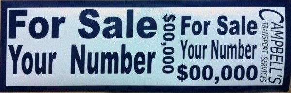 Vinyl - For Sale Signage Ute Set B